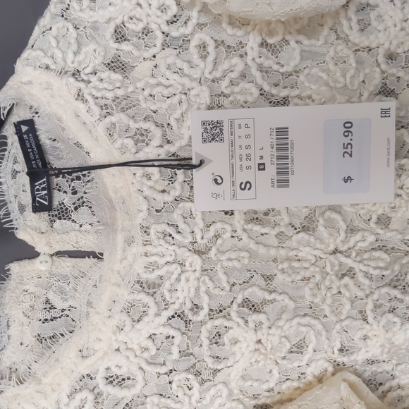 Zara Women's Shirt, Size: S, Color: Cream, NWT - Picture 6 of 6